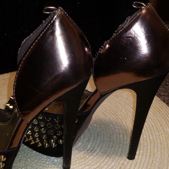 Steve Madden Studded Black Obstcl-s Pumps - Picture 4 of 8